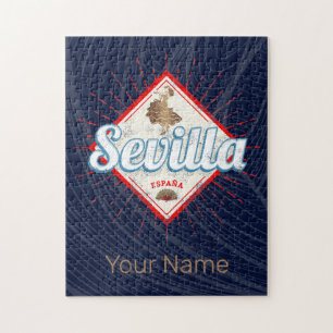 Sevilla Andalusien Spanien Retro Flamenco Vintage Puzzle