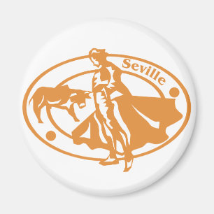 Sevilla-Briefmarke Magnet