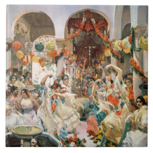 Sevilla (Öl auf Leinwand) Fliese