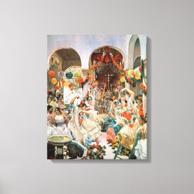 Sevilla (Öl auf Leinwand) Leinwanddruck (Vorderseite)