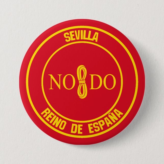 Sevilla Round Emblem Button (Vorderseite)
