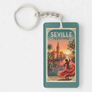 Sevilla-Sonnenuntergang-Flamenco Schlüsselanhänger