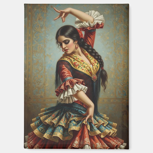 Sevilla Spain Flamenco Dancer Magnet (Vorderseite)