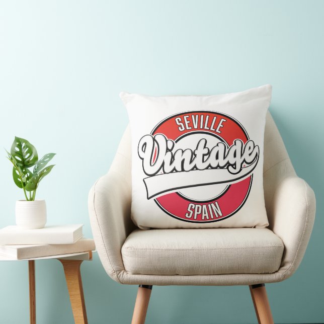 Sevilla Spain Retrologo Kissen (Stuhl )