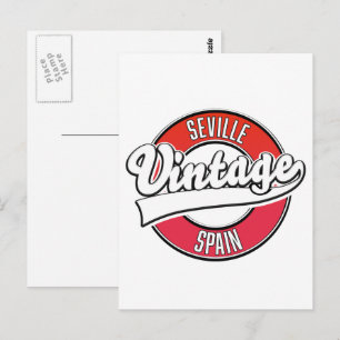 Sevilla Spain Retrologo Postkarte