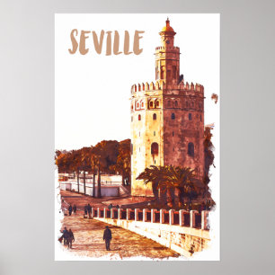 Sevilla Spanien Andalusien Reisen Poster