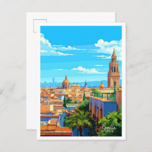 Sevilla Spanien Art Vintage Postkarte