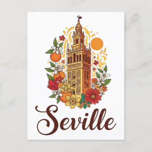 Sevilla Spanien Blume Feiertagspostkarte