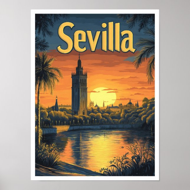 Sevilla Spanien Kunst, Dichtung und Musik Poster (Vorne)