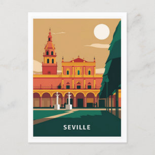 Sevilla Spanien Reisen Retro Stylist Postkarte