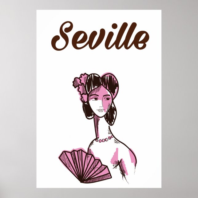 Sevilla Spanien Reiseplakat Poster (Vorne)