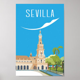 Sevilla Spanien Reiseplakat Poster