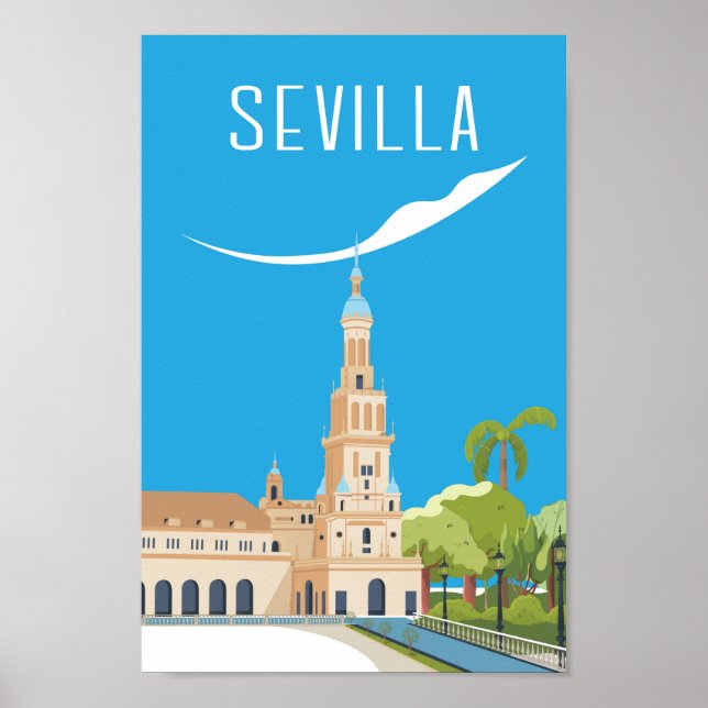 Sevilla Spanien Reiseplakat Poster (Vorne)