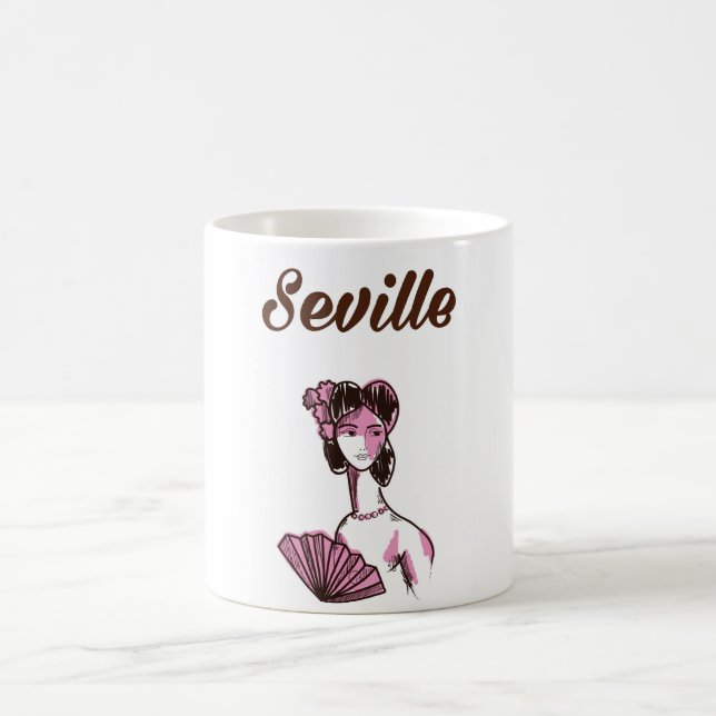 Sevilla Spanien Reiseplakat Tasse (Mittel)