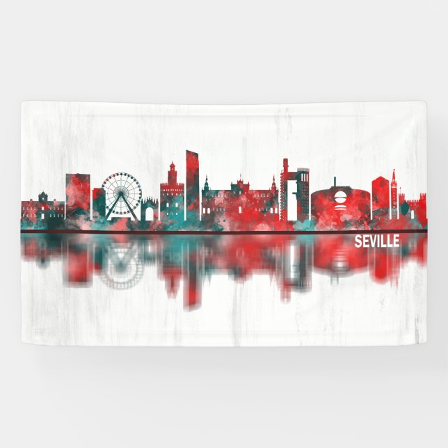 Sevilla Spanien Skyline Banner (Horizontal)
