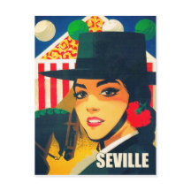 Sevilla, Spanien, spanisches Mädchen mit schwarzem
