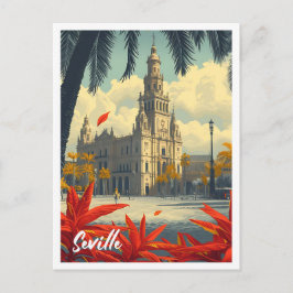 Sevilla Spanien - Vintage Kunstreise Postkarte