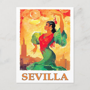 Sevilla Spanien Vintage Reise Postkarte