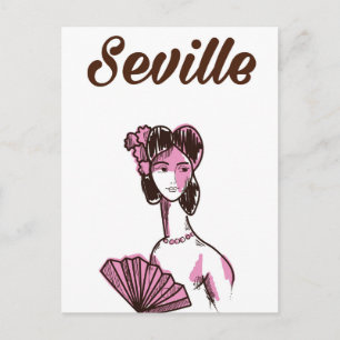 Sevilla Spanien Vintage-Reiseposter Postkarte