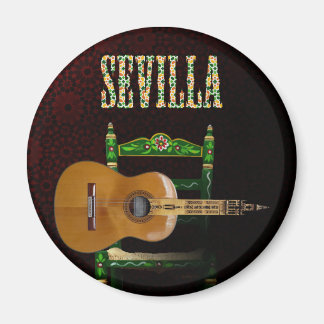 Sevilla spanische Gitarre mit Giralda von Sevilla Magnet