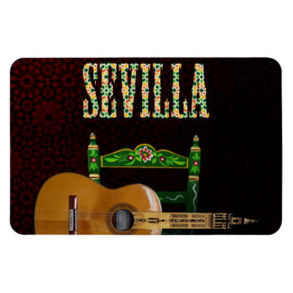 Sevilla spanische Gitarre mit Giralda von Sevilla Magnet