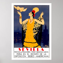 Sevilla, Stadt, Spanien, Vintager Promotionstouris Poster