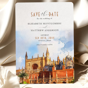 Sevilla Wedding Save the Date Card Real Alcázar Einladung