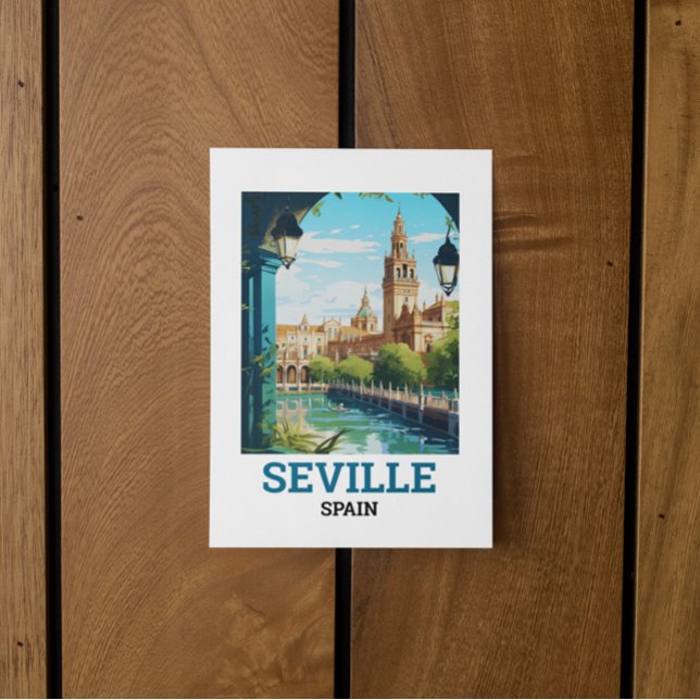 Sevilla Zeitlose Schönheit Andalusien Spanien Reis Postkarte (stunning sevilla spain andalusia postcard)