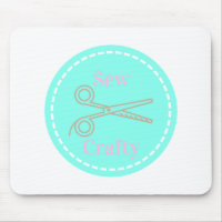 Sew Crafty Pastel Pink Gray Aqua