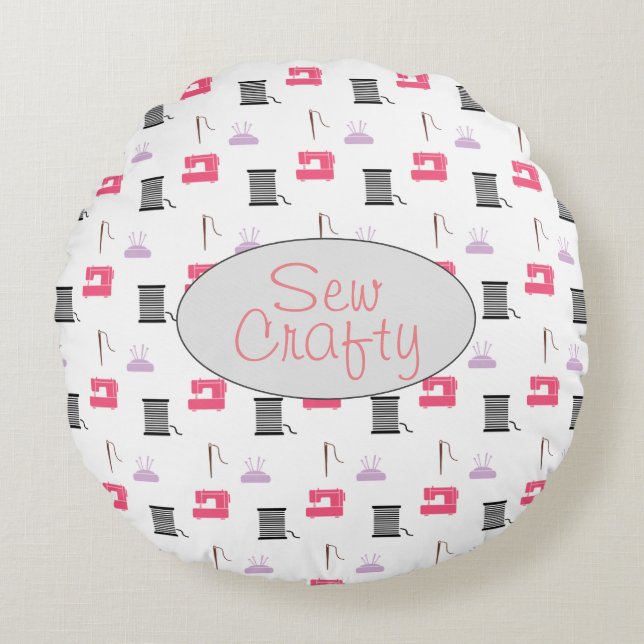 Sew Crafty Throw Kissen (Vorderseite)