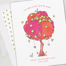 Sew Glad You are Mine Valentine Holiday Card Feiertagskarte