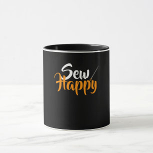 Sew Happy Funny Gifts Quillover Lover Tasse