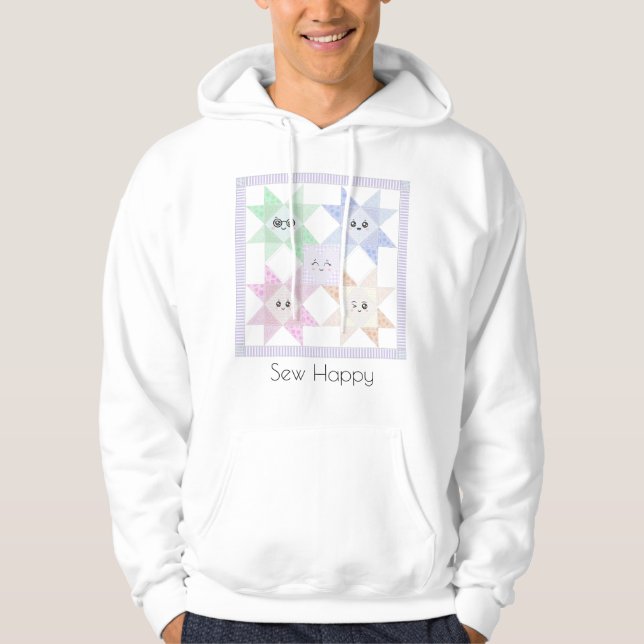Sew Happy Kapuzenpullover Hoodie (Vorderseite)