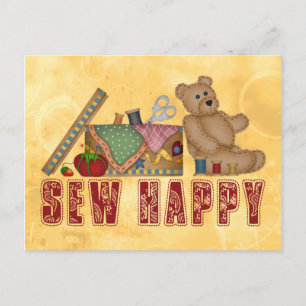 Sew Happy Postkarte