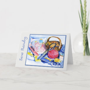 Sew Ready, Wasserfarbe, 7x5 geklappte Karte