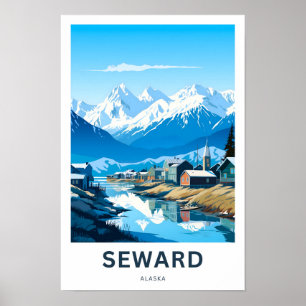 Seward Alaska Travel Print Poster