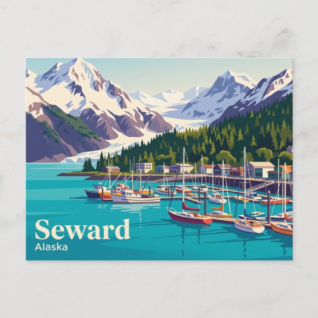 Seward, Alaska USA Postkarte (Vorderseite)