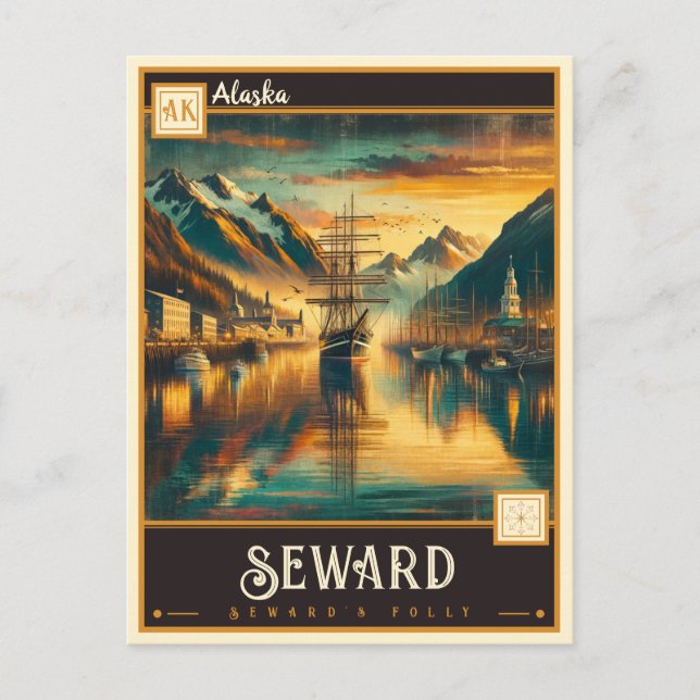 Seward, Alaska | VINTAG Postkarte (Vorderseite)