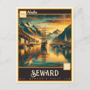Seward, Alaska Vintage Postkarte