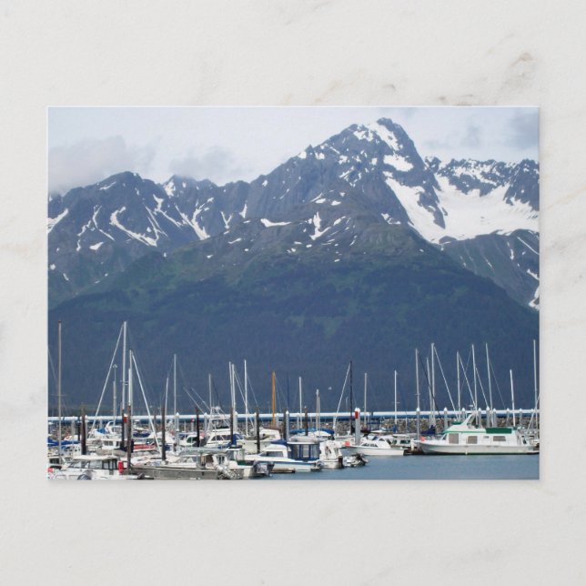 Seward Harbour in Alaska Postkarte (Vorderseite)