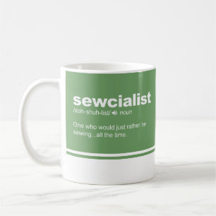 Sewcialist Funny Sewing Modern Typografy Coffee Kaffeetasse