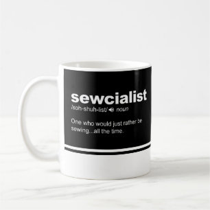Sewcialist Funny Sewing Modern Typografy Coffee Kaffeetasse