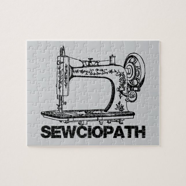 Sewciopath Antique Sewing Machine Fun Puzzle (Horizontal)