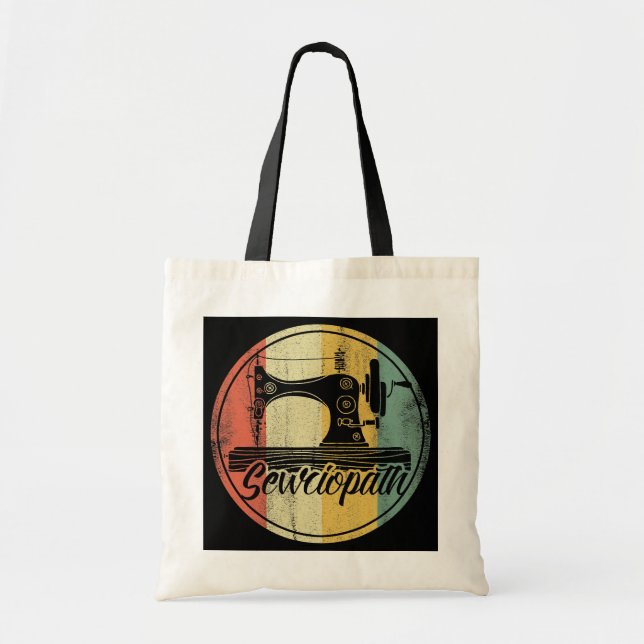 Sewciopath Nähen Liebe Seamstressbestickerin Tragetasche (Vorne)