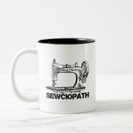 Sewciopath Sewing Keeps Me Mended Fun Zweifarbige Tasse