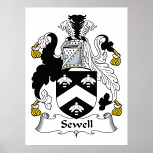 Sewell Familienwappen Poster