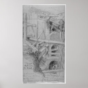 Sewer construction in Bloomsbury, London, 1845 Poster