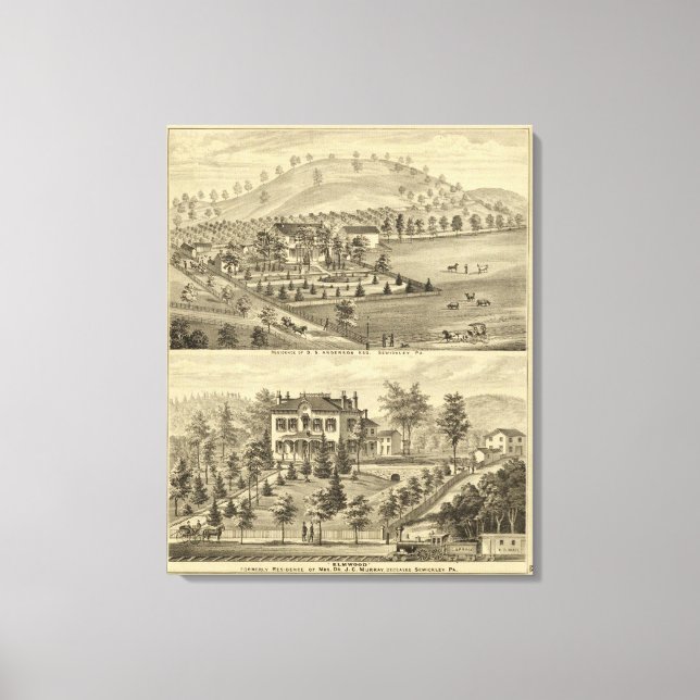 Sewickley Pennsylvania Leinwanddruck (Vorderseite)