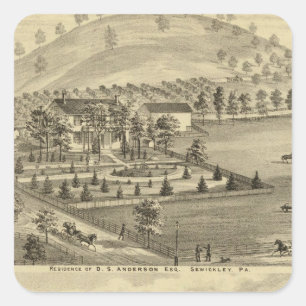 Sewickley Pennsylvania Quadratischer Aufkleber