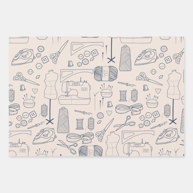 Sewing Essentials  Geschenkpapier Set (Vorderseite)